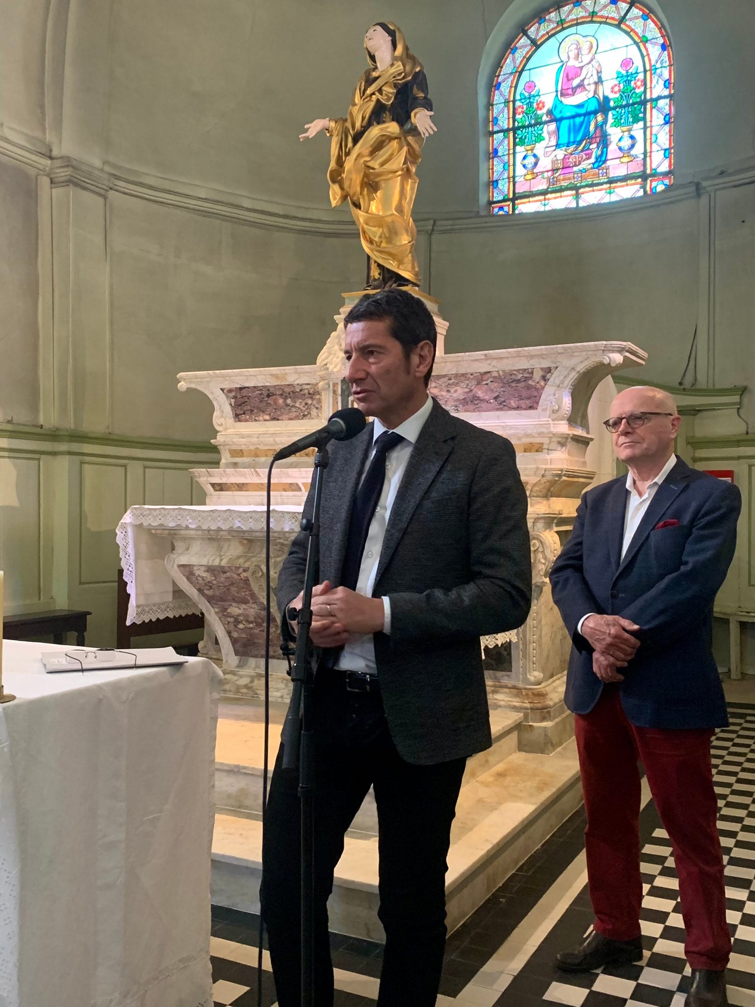 David Lisnard inaugure le maître-autel de la Chapelle de la Miséricorde, restauré dans le cadre du Plan Églises de la Mairie de Cannes