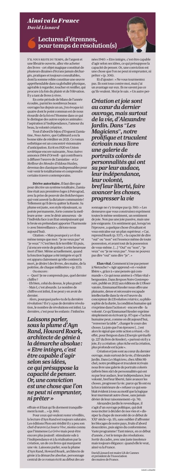 Lectures d'étrennes, pour temps de résolution(s)
