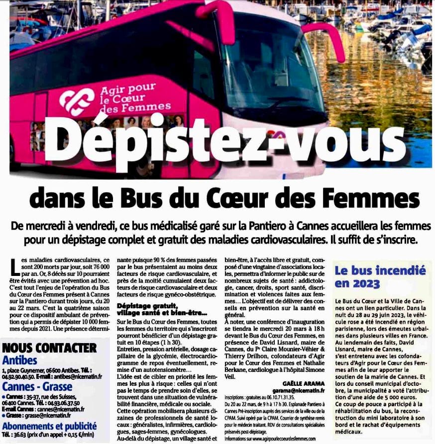 David Lisnard est venu saluer les professionnels et bénévoles du Bus du cœur des femmes à Cannes — illustration 1