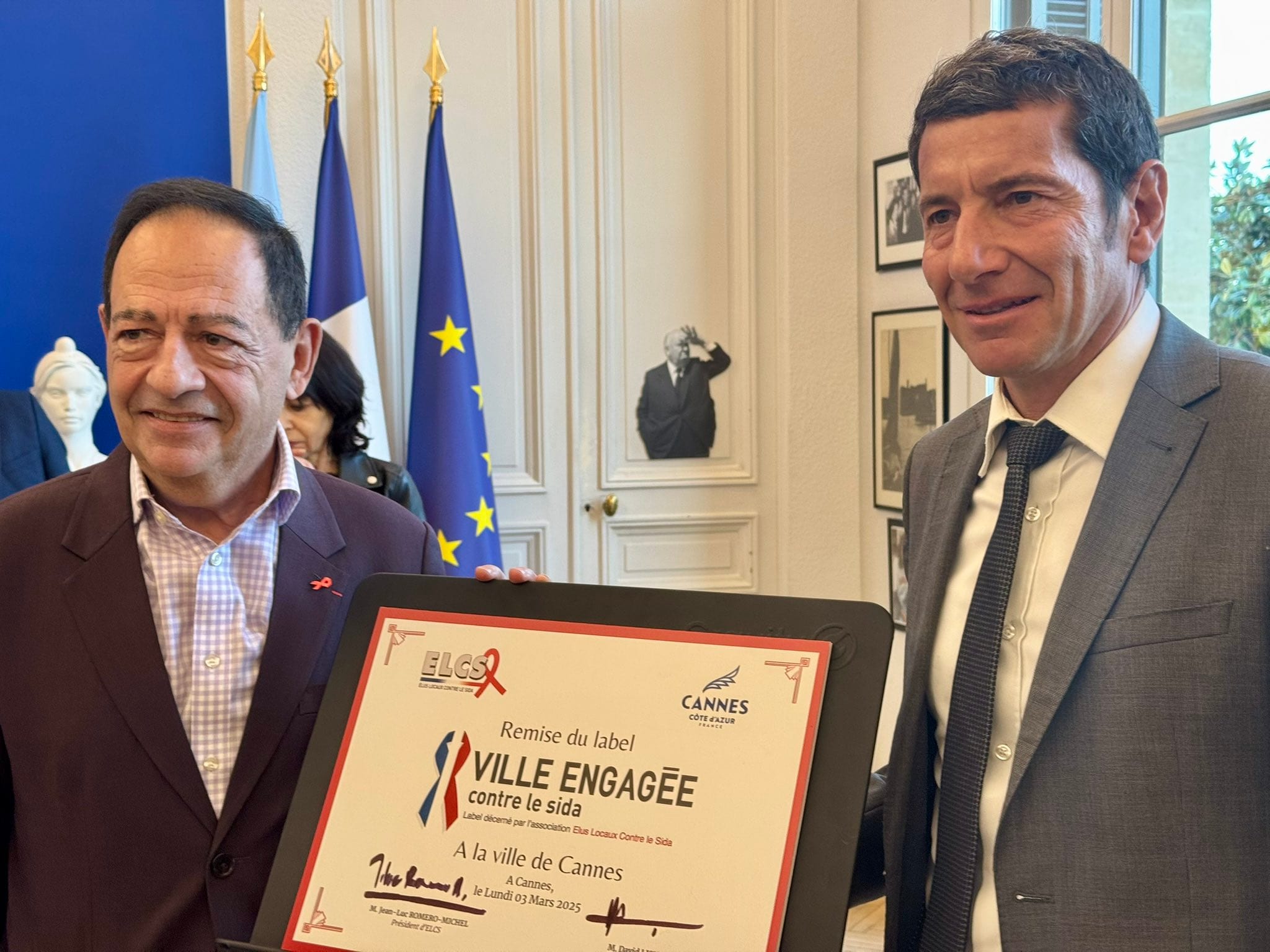 La Ville de Cannes distinguée pour son engagement contre le SIDA