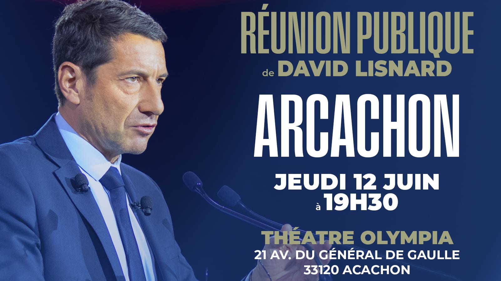 🚌 Inscriptions bus – Réunion publique de David Lisnard à Arcachon