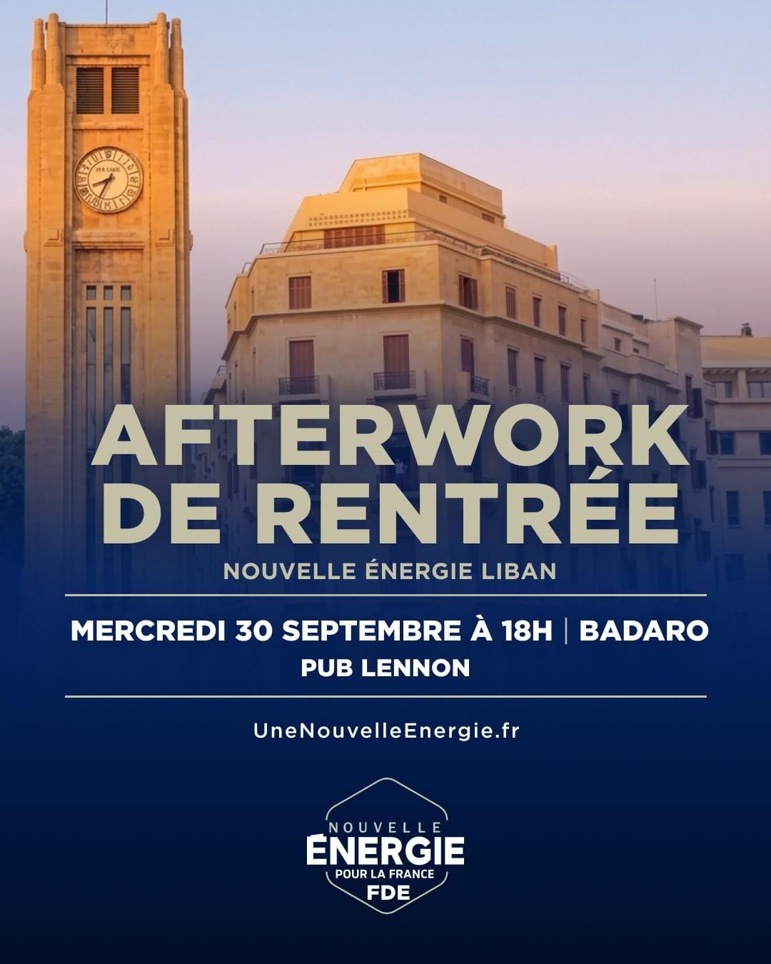 Illustration de l’événement : AFTERWORK DE RENTRÉE NOUVELLE ÉNERGIE LIBAN