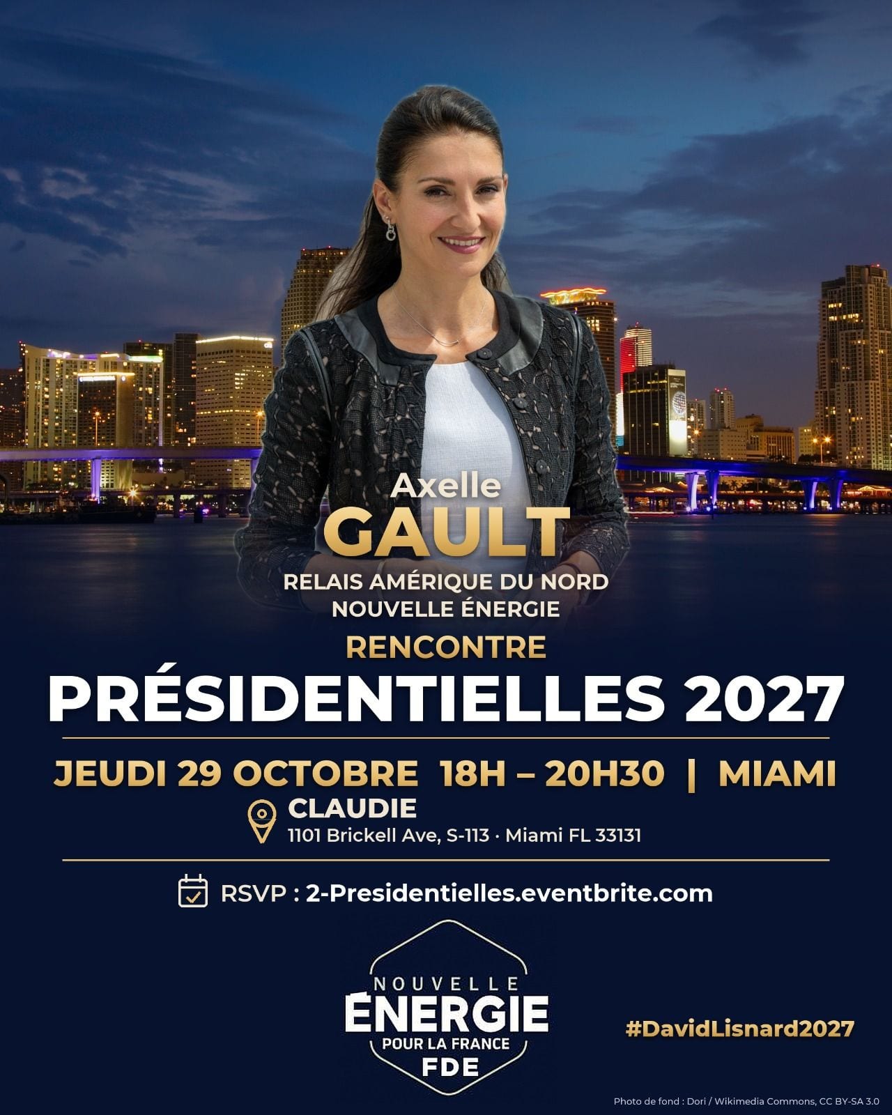 Illustration de l’événement : RENCONTRE PRÉSIDENTIELLES 2027 NOUVELLE ÉNERGIE MIAMI