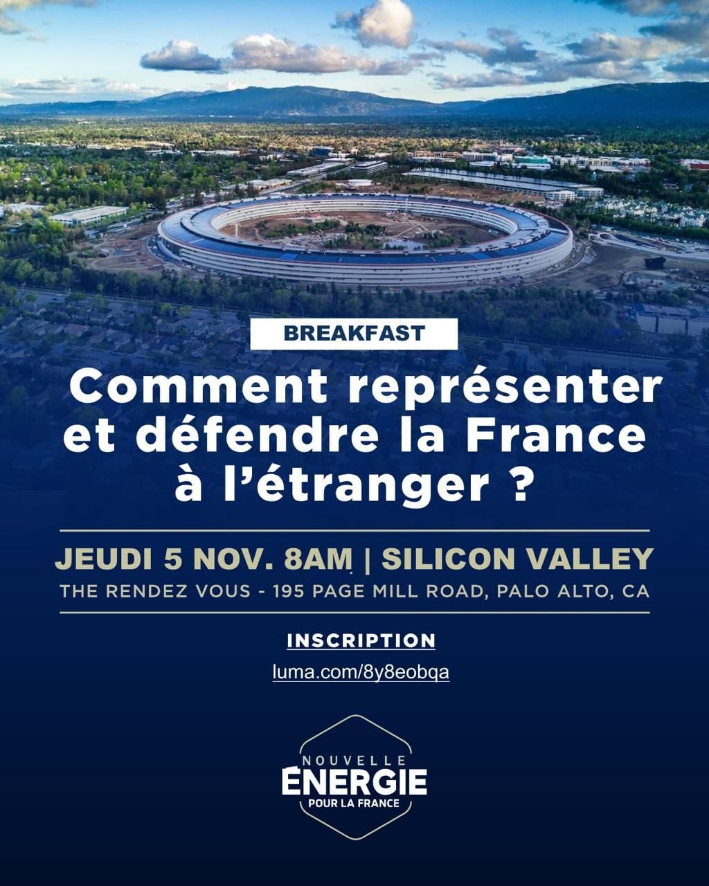 Illustration de l’événement : BREAKFAST : COMMENT REPRÉSENTER ET DÉFENDRE LA FRANCE À L'ÉTRANGER ? (SILICON VALLEY)