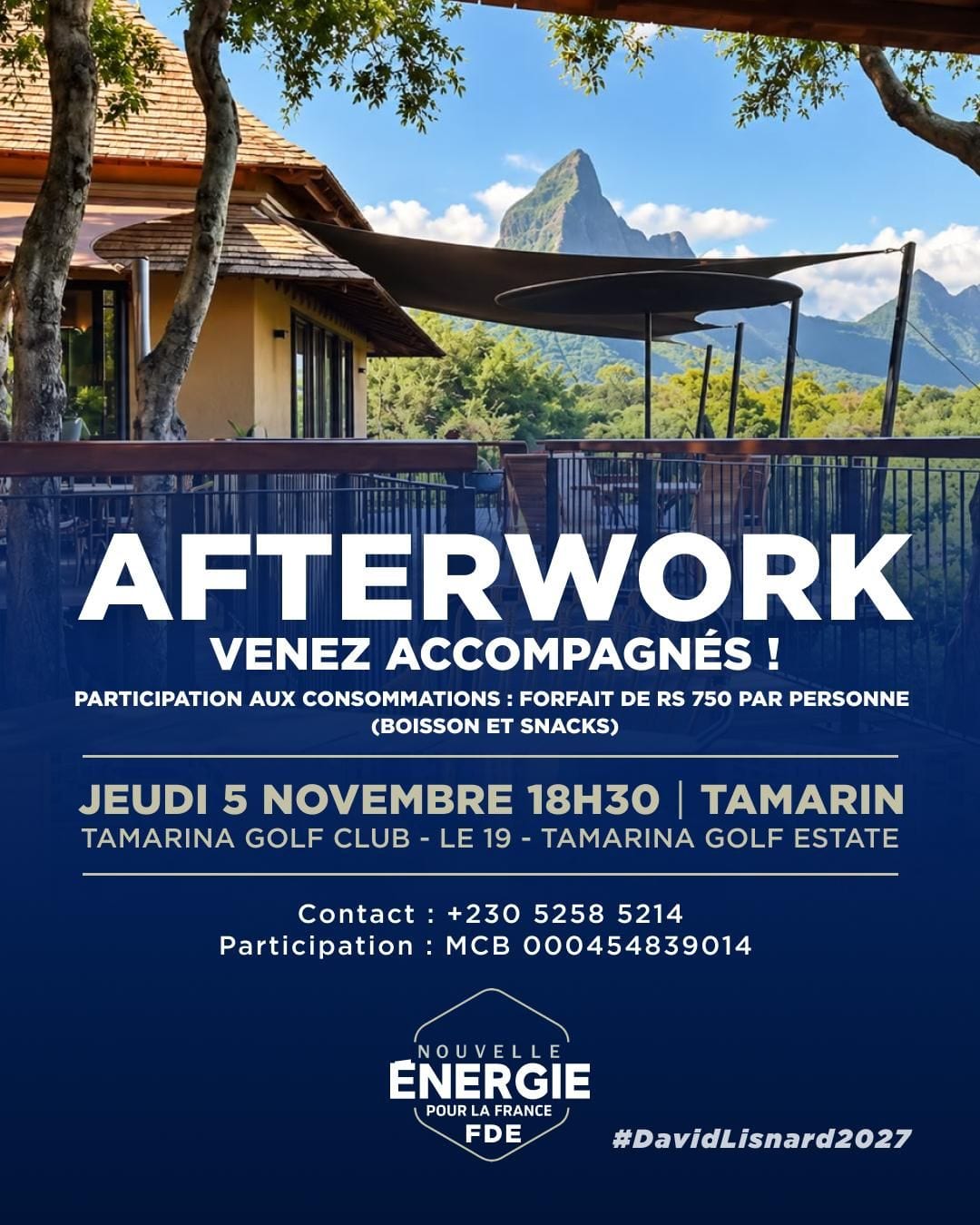 Illustration de l’événement : AFTERWORK TAMARIN (ÎLE MAURICE)