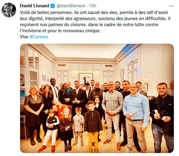 David Lisnard décerne les Palmes du Civisme à des Cannois qui ont fait preuve d’entraide, de solidarité et de courage — illustration 1