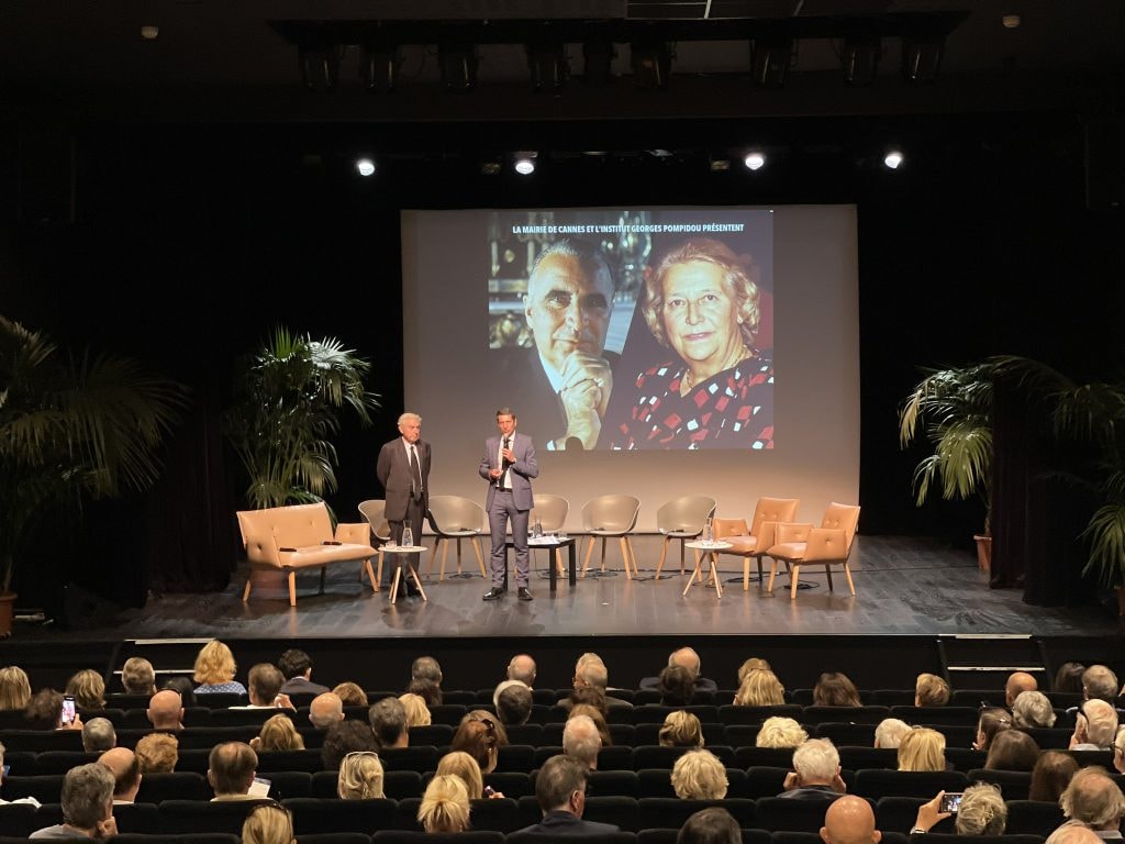David Lisnard participe à une conférence organisée par l'Institut Georges Pompidou, à Cannes, à l'occasion du cinquantenaire de la mort de l'ancien président de la République — illustration 1