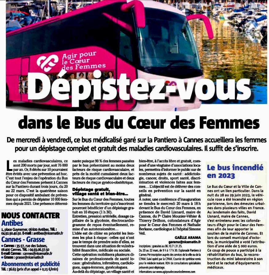 David Lisnard est venu saluer les professionnels et bénévoles du Bus du cœur des femmes à Cannes — illustration 1