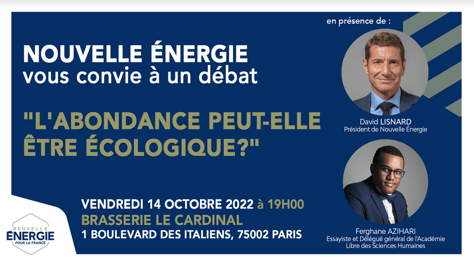 Nouvelle Energie vous convie à un débat à Paris : "l'abondance peut-elle être écologique ?"