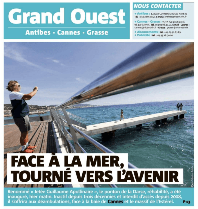 Face à la mer, tourné vers l'avenir : le ponton de la Darse devient la jetée Guillaume Apollinaire