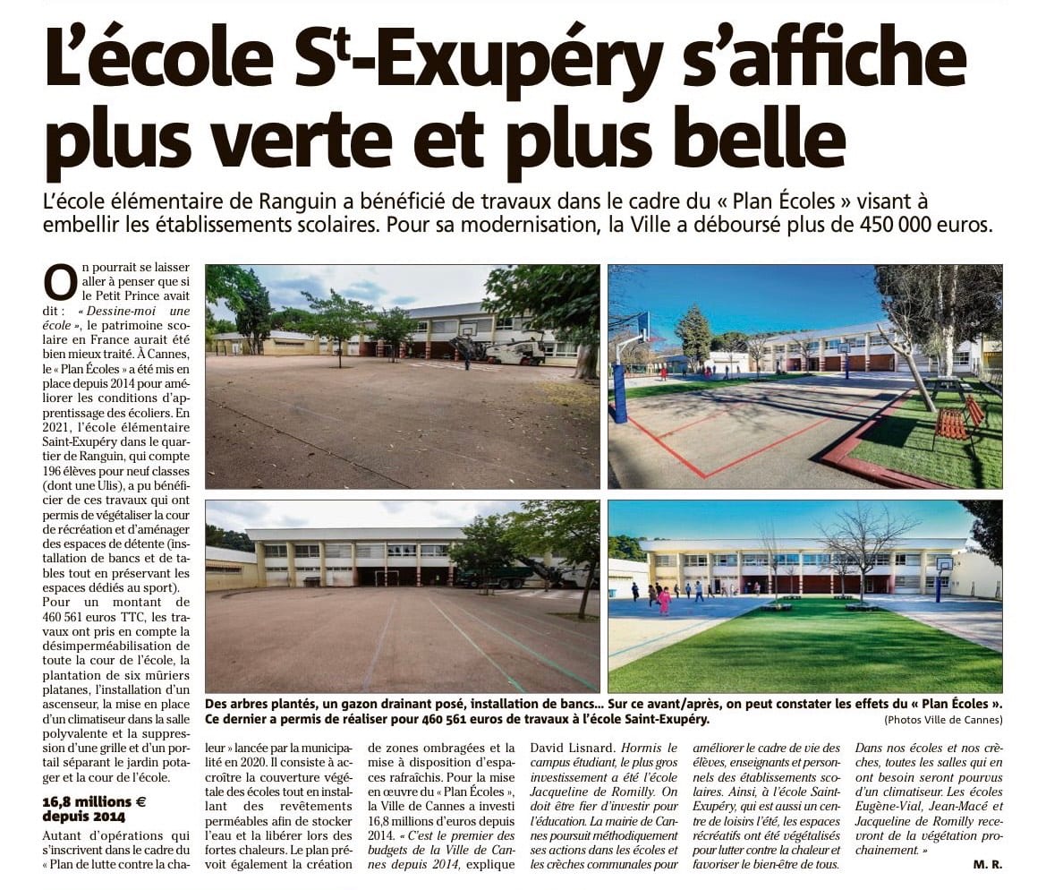 L'école Saint-Exupéry s'affiche plus verte et plus belle