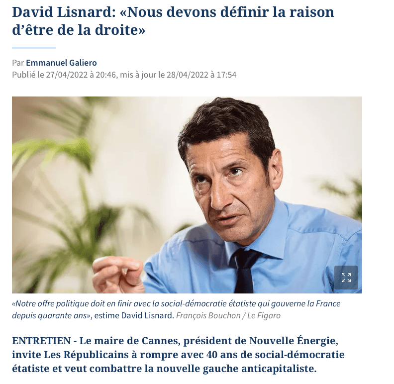 David Lisnard: «Nous devons définir la raison d’être de la droite»