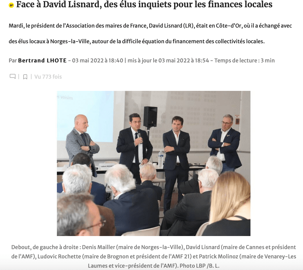 Face à David Lisnard, des élus inquiets pour les finances locales