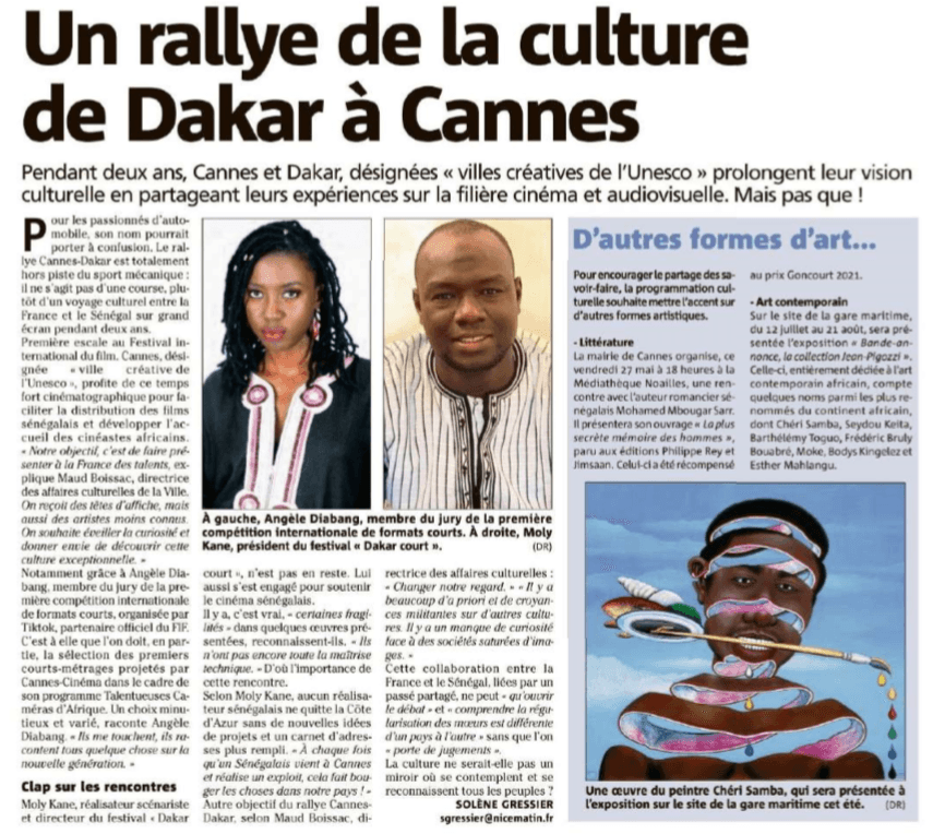 Un rallye de la culture de Dakar à Cannes