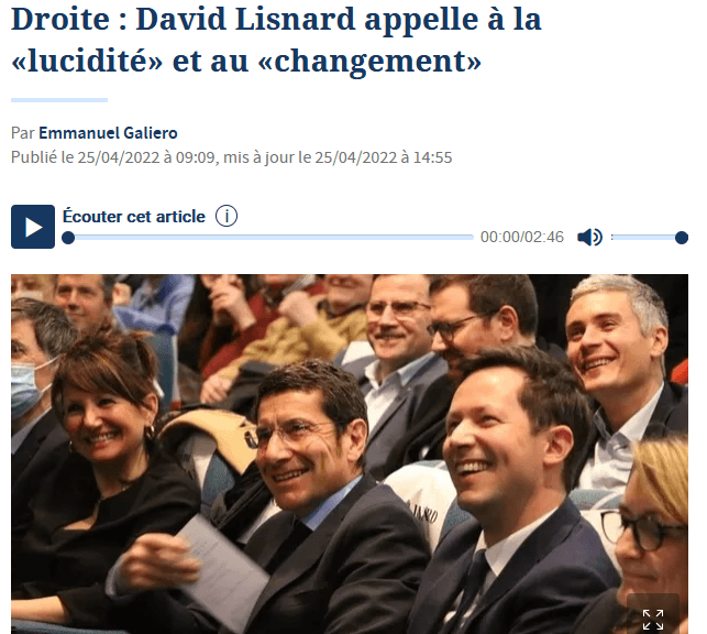 Droite : David Lisnard appelle à la « lucidité » et au « changement »
