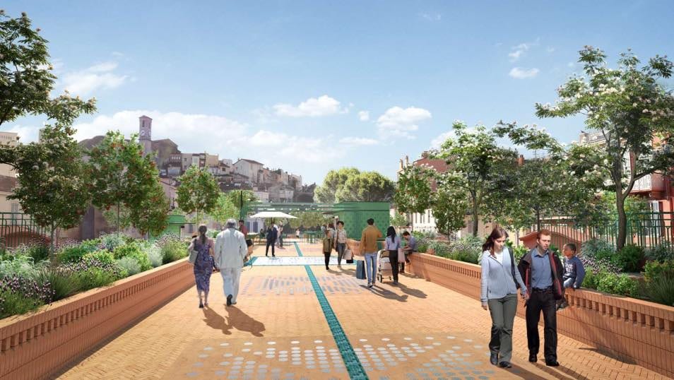 David Lisnard présente le futur jardin des senteurs et des saveurs du toit du marché Forville