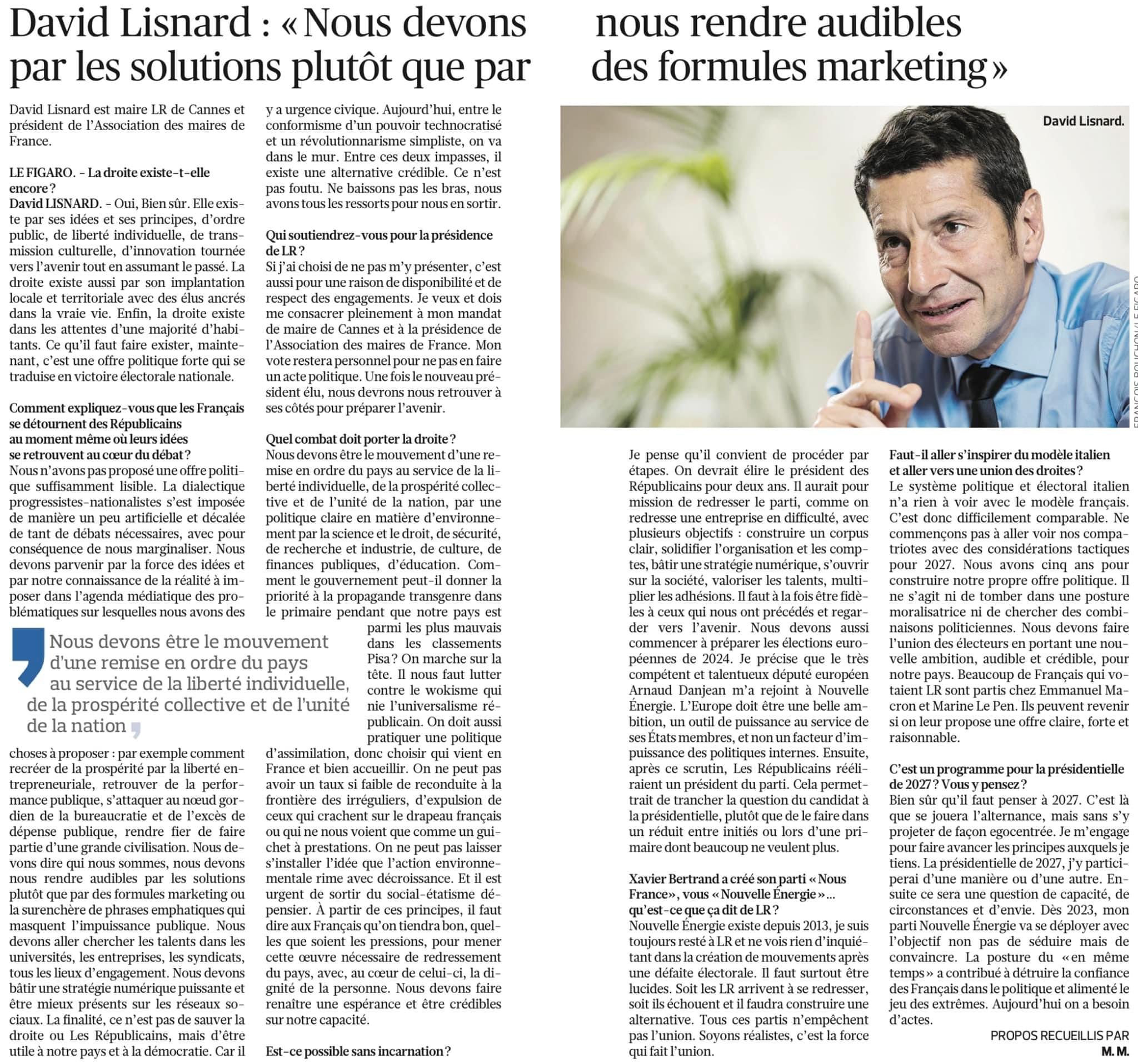 "Dès 2023, mon parti Nouvelle Énergie va se déployer avec l’objectif non pas de séduire mais de convaincre"