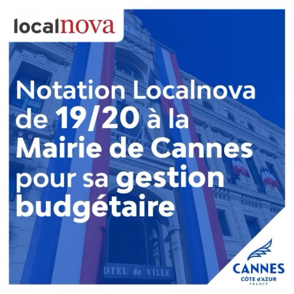 L'audit de LOCALNOVA attribue la note exceptionnelle de 19/20 à la Mairie de Cannes pour sa gestion budgétaire