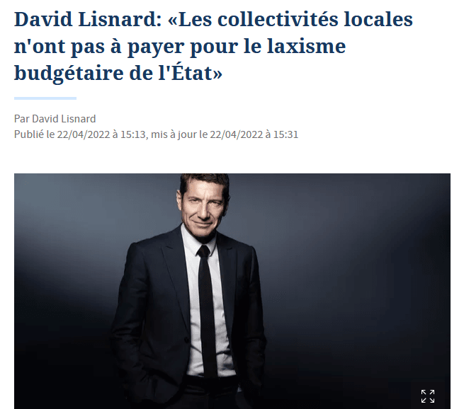 Lettre ouverte de David Lisnard à Emmanuel Macron : « les collectivités locales n'ont pas à payer pour le laxisme budgétaire de l'État »