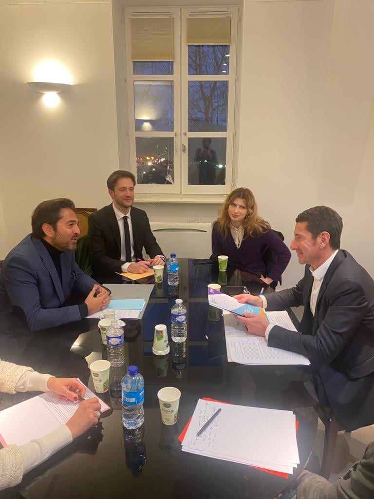 AMF : séance de travail entre David Lisnard et Arnaud Robinet, président de la Fédération hospitalière de France