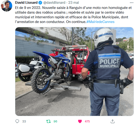 Rodéos sauvages : la Police Municipale intensifie ses actions de répression contre ce fléau