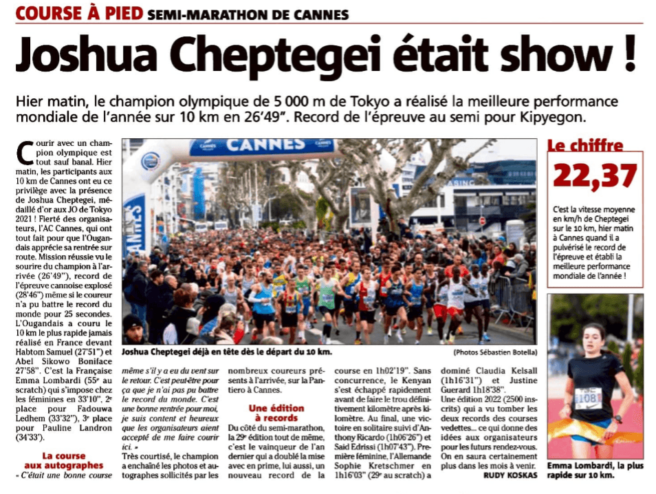 Semi de Cannes : Joshua Cheptegei était show !