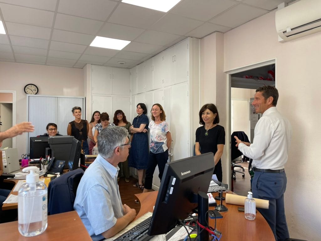 Comme il le fait régulièrement, David Lisnard a rendu visite aux services municipaux