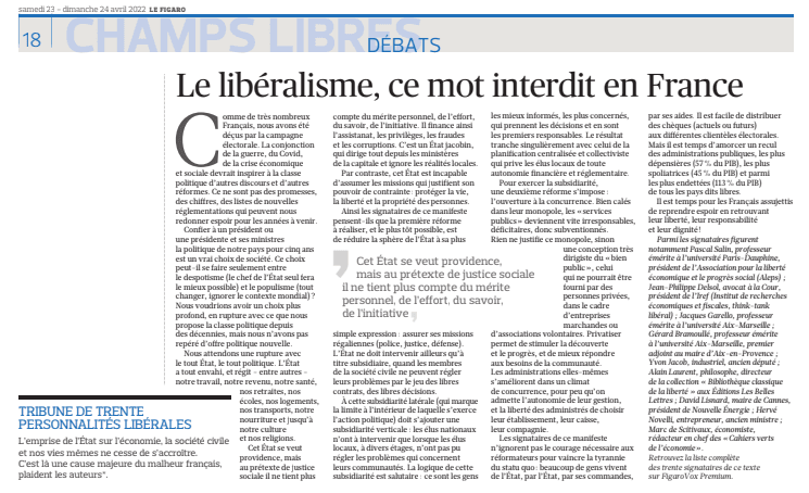 Le libéralisme, ce mot interdit en France