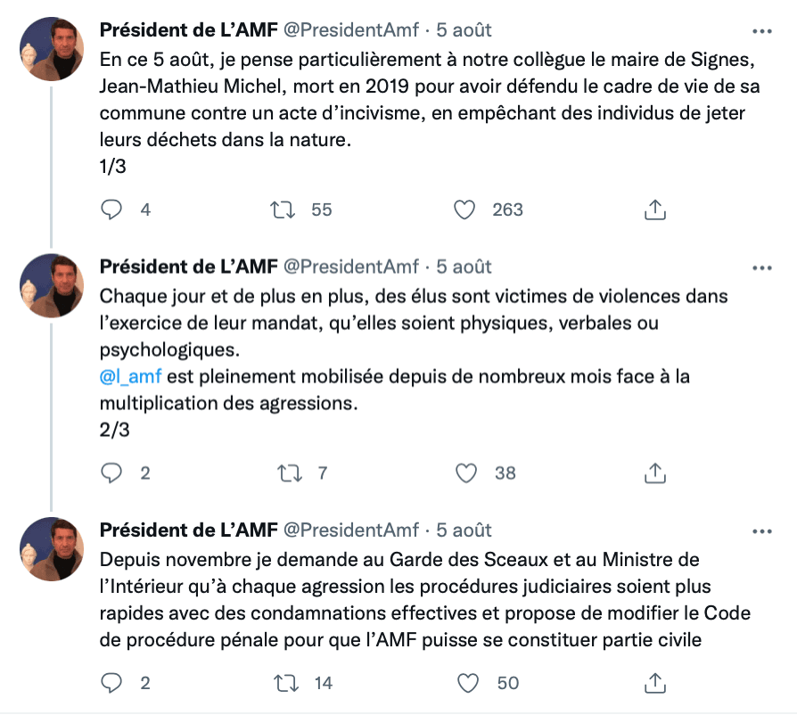 David Lisnard rend hommage à Jean-Mathieu Michel