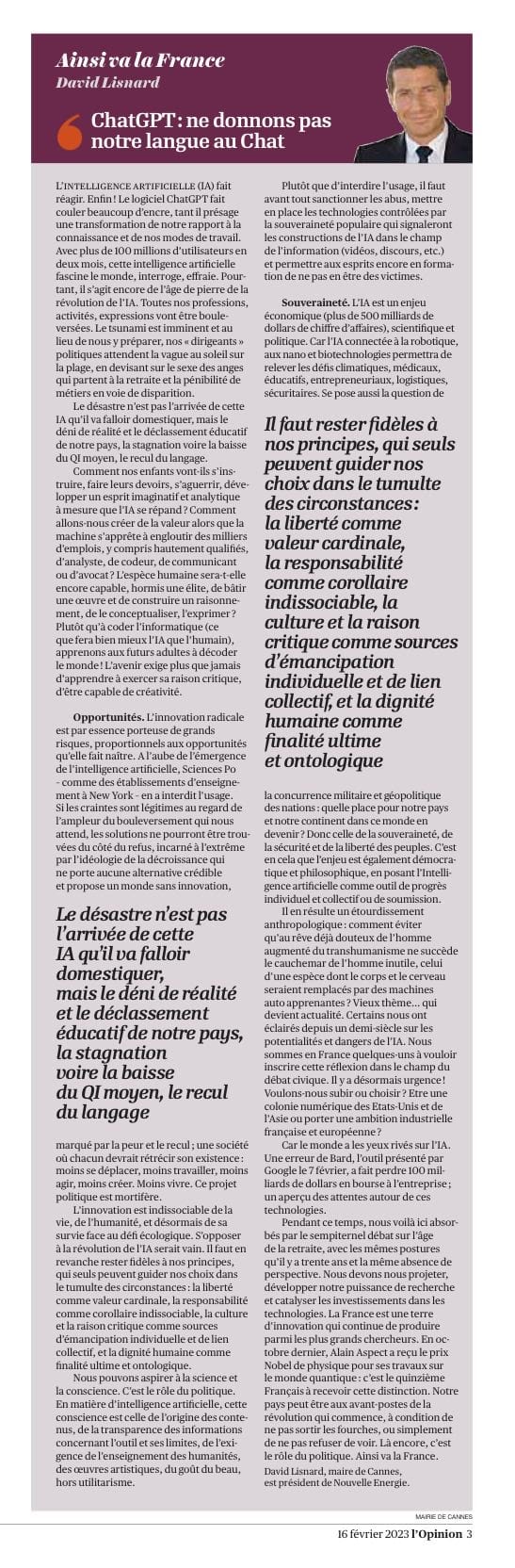 ChatGPT : ne donnons pas notre langue au Chat