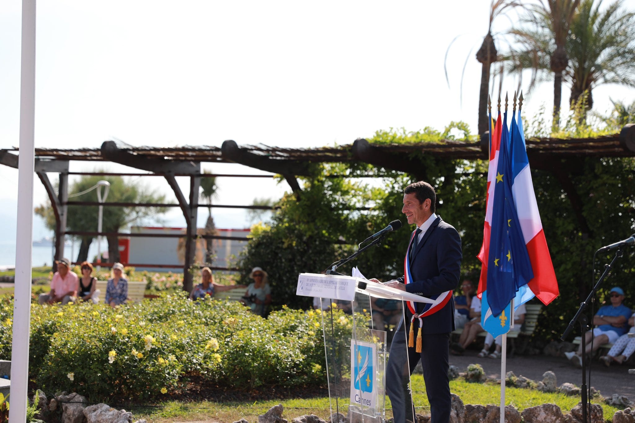 David Lisnard a présidé la 83ème cérémonie commémorative de l'Appel du 18 juin 1940 à Cannes