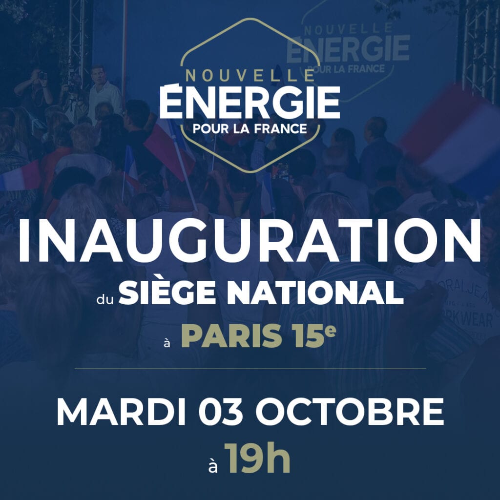 Inscrivez-vous pour participer à l'inauguration du siège national de Nouvelle Énergie, à Paris !