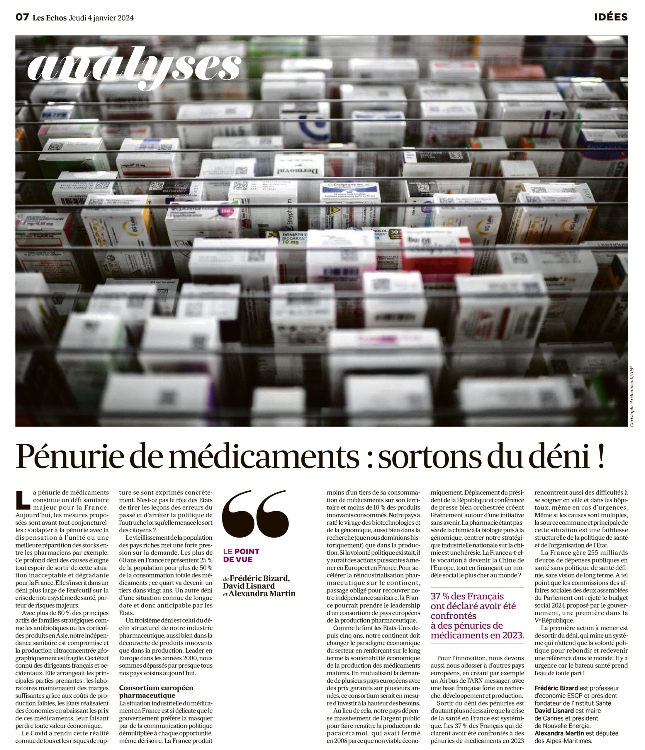 Pénurie de médicaments : sortons du déni !