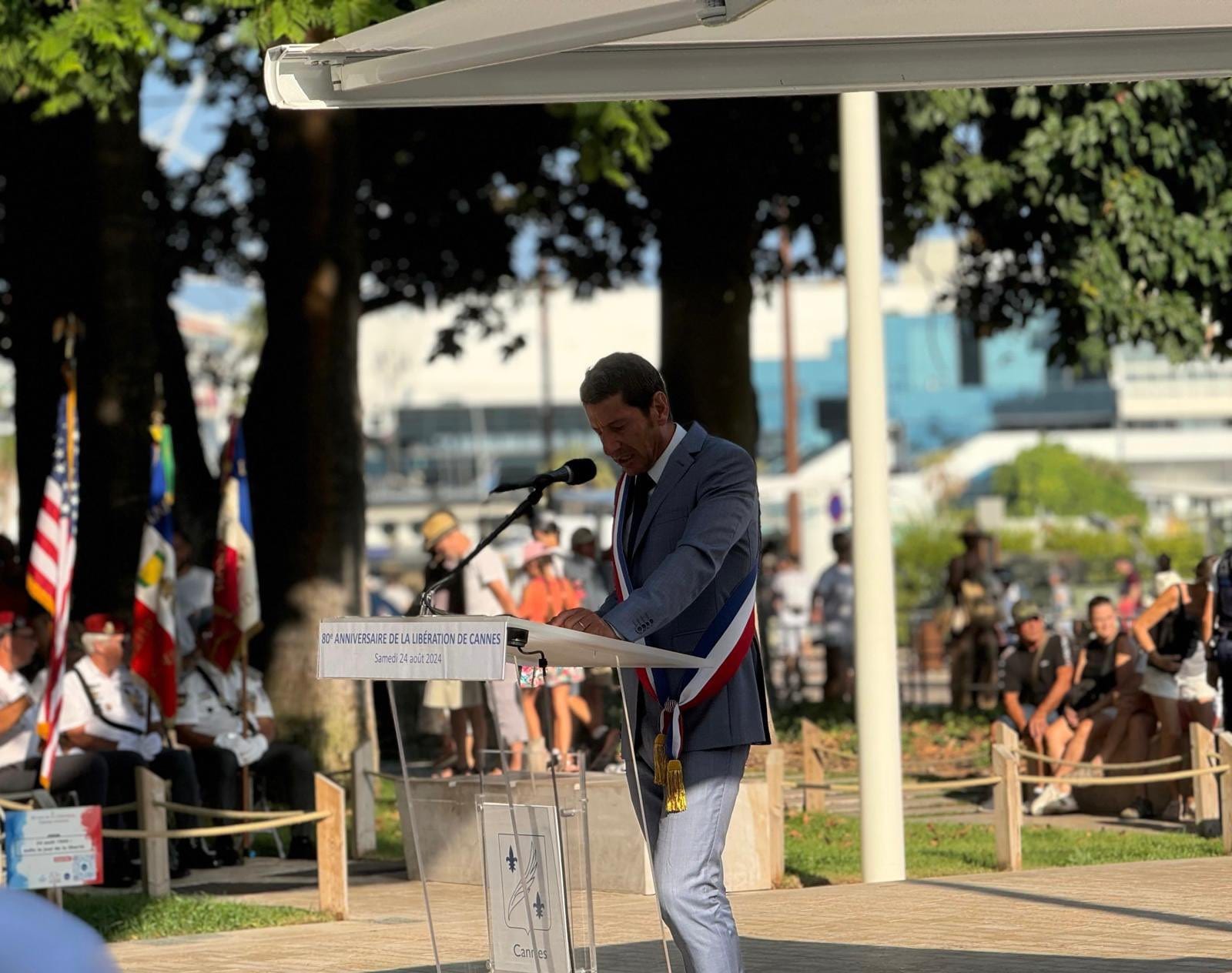 "Être libre ne va pas de soi, c'est un combat permanent" : retrouvez le discours de David Lisnard pour le 80è anniversaire de la Libération de Cannes