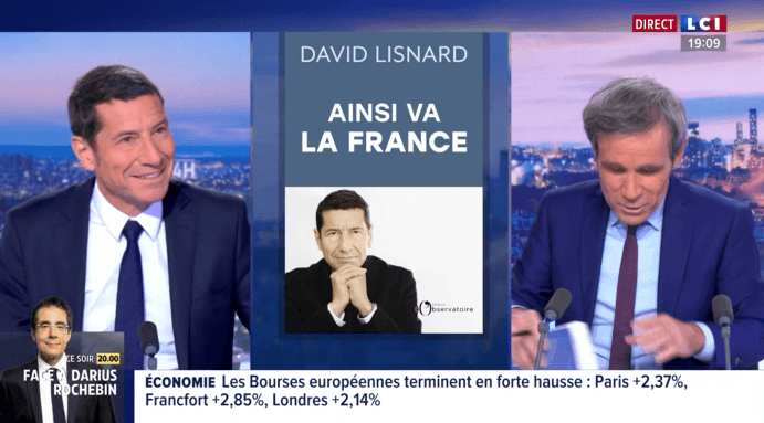 "Je suis libéral, mais j’étais un monsieur Jourdain du libéralisme" : David Lisnard était l'invité de David Pujadas sur le plateau de LCI