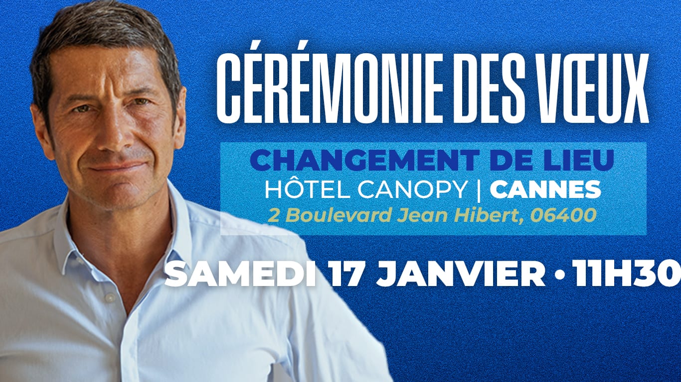 Vœux de David Lisnard à Cannes : changement de lieu en raison de la météo