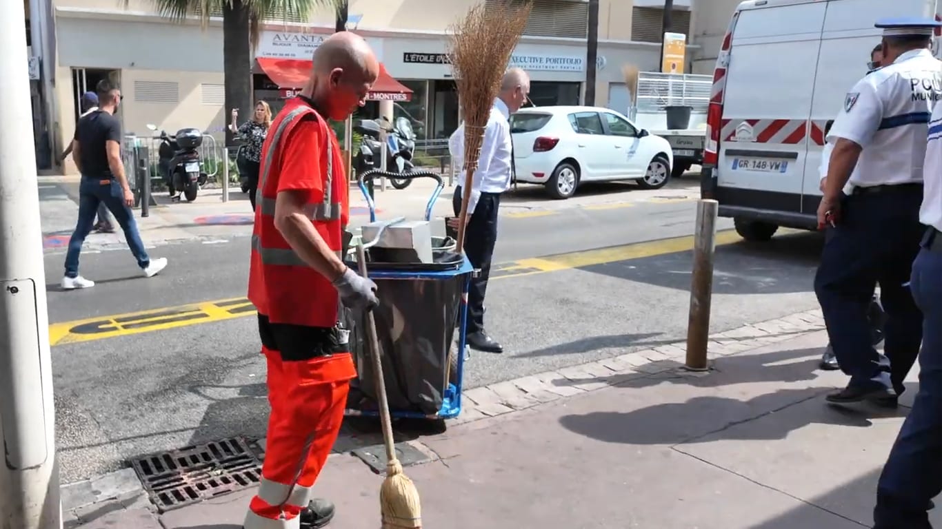 Secteur Gare-Gambetta : opération interservices d’entretien de l’espace public cannois