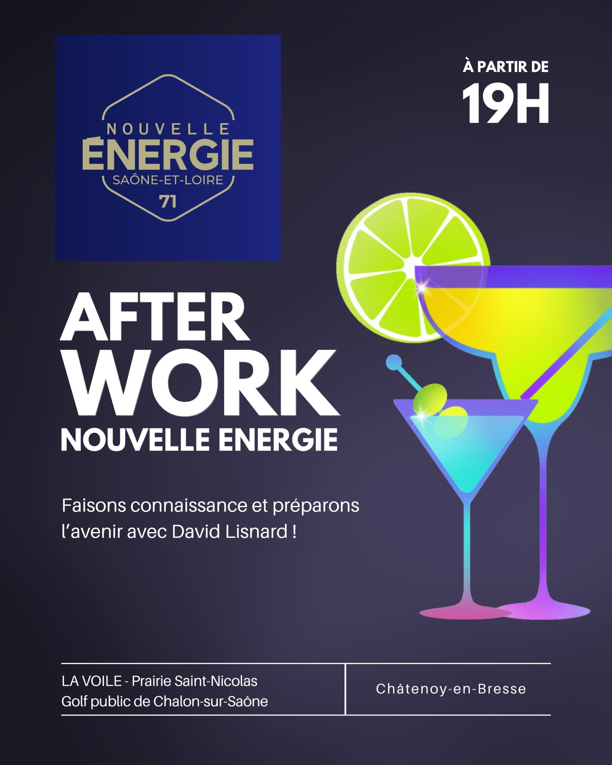 Illustration de l’événement : Afterwork Nouvelle Énergie Saône-et-Loire