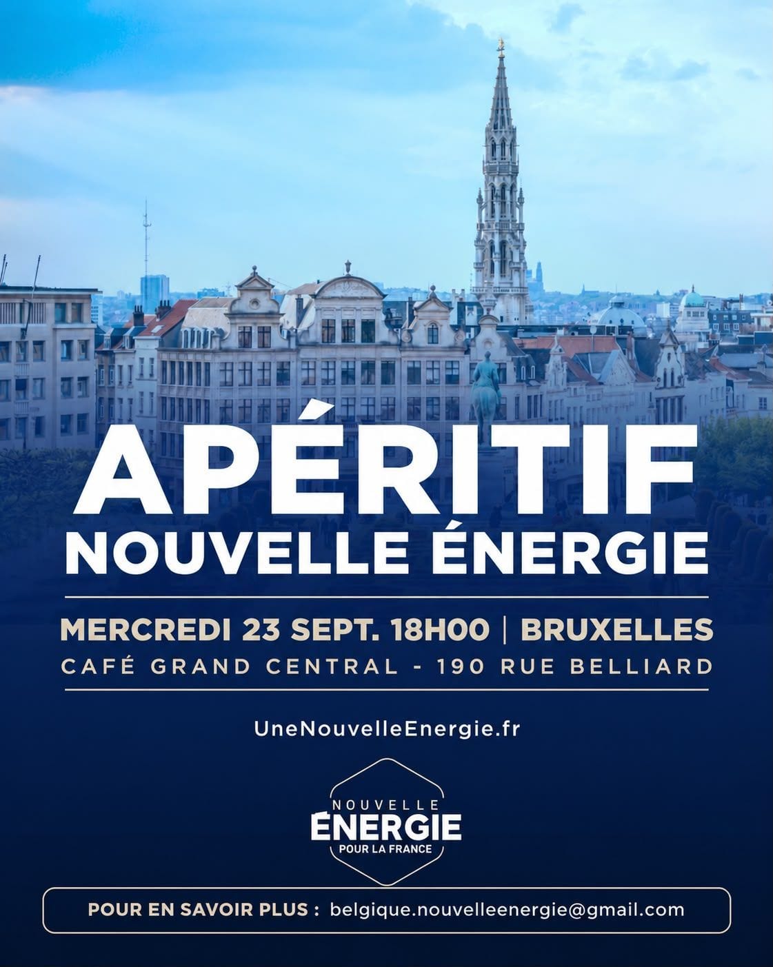 Illustration de l’événement : APÉRITIF NOUVELLE ÉNERGIE BRUXELLES