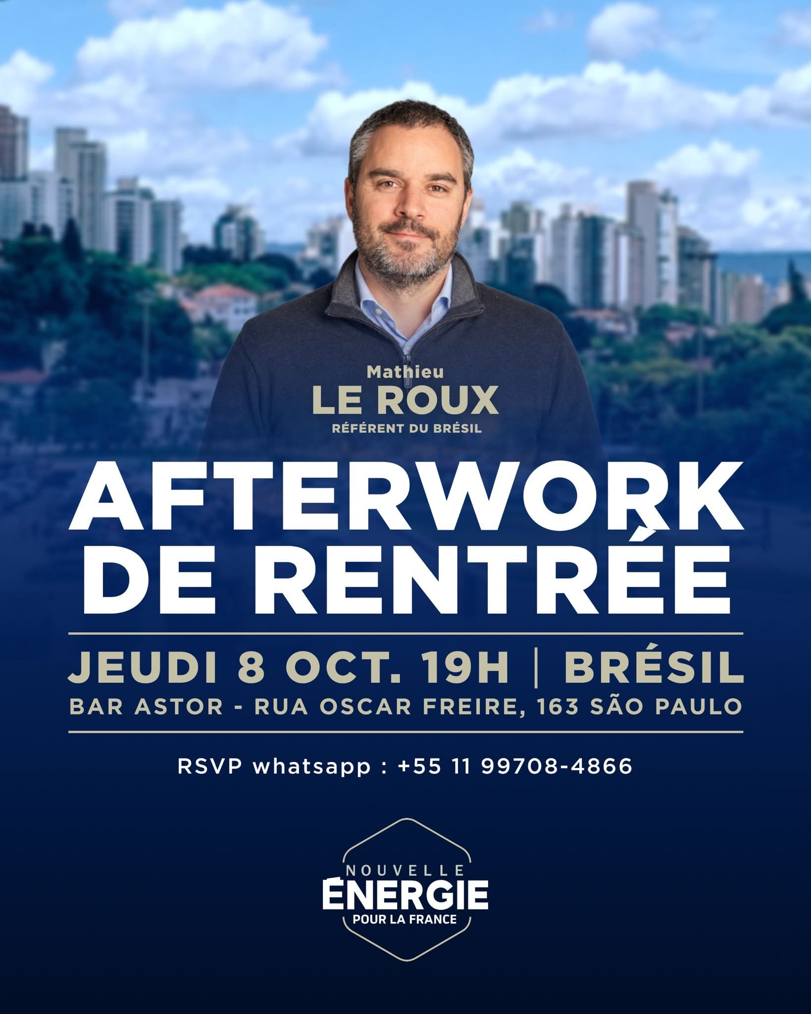 Illustration de l’événement : AFTERWORK DE RENTRÉE NOUVELLE ÉNERGIE BRÉSIL