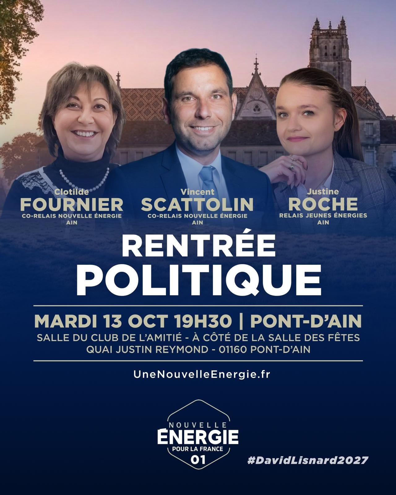 Illustration de l’événement : RENTRÉE POLITIQUE NOUVELLE ÉNERGIE AIN