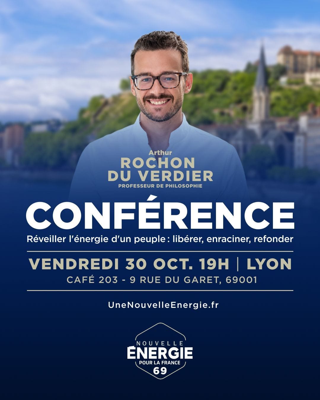 Illustration de l’événement : CONFÉRENCE ARTHUR ROCHON DU VERDIER NOUVELLE ÉNERGIE LYON