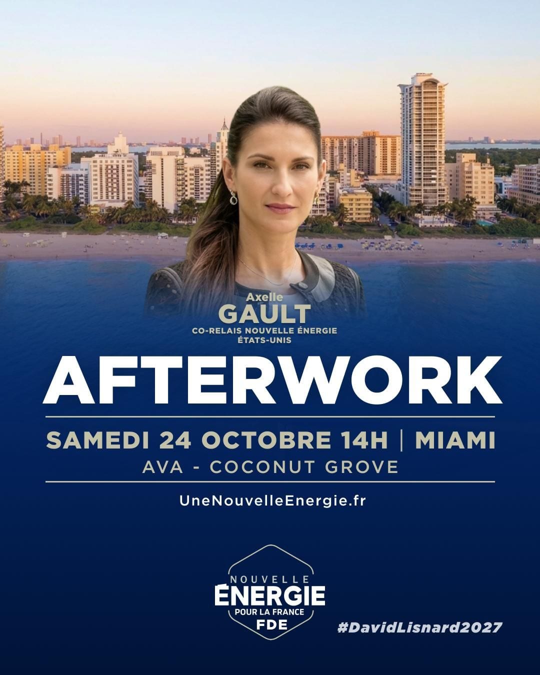 Illustration de l’événement : AFTERWORK NOUVELLE ÉNERGIE MIAMI - 24 OCTOBRE