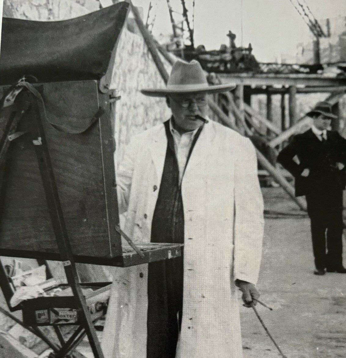 Winston Churchill peignant sur le port de Cannes, 1937 (c) Mairie de Cannes